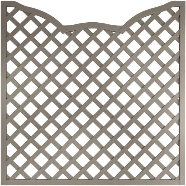 Zaunelement Calais LS Gitter-Bogen 180 cm x 180 cm Grau