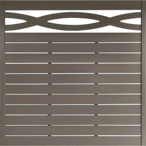 Zaunelement Geneva LS Gerade 180 cm x 180 cm Grau