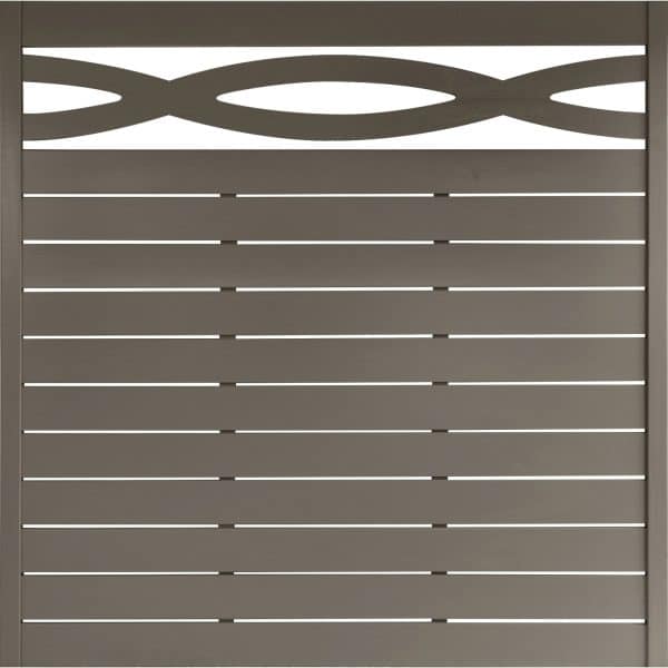 Zaunelement Geneva LS Gerade 180 cm x 180 cm Grau