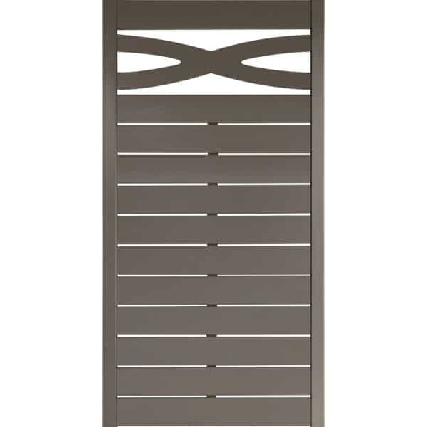 Zaunelement Geneva LS Gerade 180 cm x 90 cm Grau