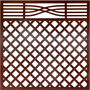 Zaunelement Malaga mit Gitter 180 cm x 180 cm Braun