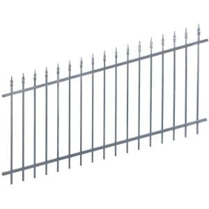 Zaunfeld Chaussee Lichte Breite 200 cm Höhe 100 cm Alu Anthrazit verstellbar