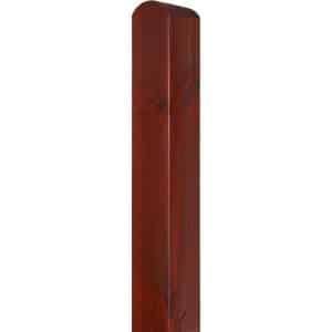Zaunpfosten Glatt 9 cm x 9 cm x 125 cm Braun