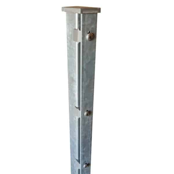 Zaunpfosten für Doppelstabmatten Abdeckleiste Zink 6 cm x 4 cm x 120 cm
