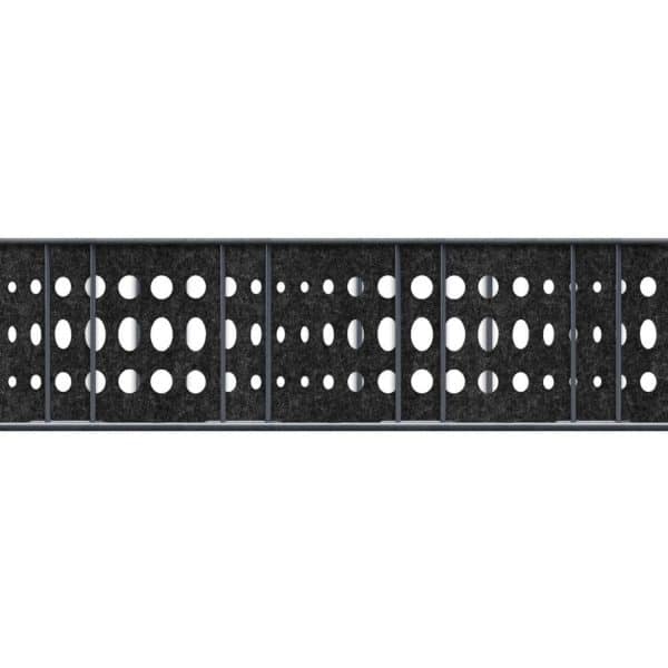 zaunzu Sichtschutz Design Vlies Bubble für Doppelstabmatten Schwarzgrau 2