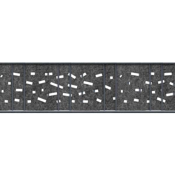 zaunzu Sichtschutz Design Vlies Criss Cross für Doppelstabmatten Anthrazit 2
