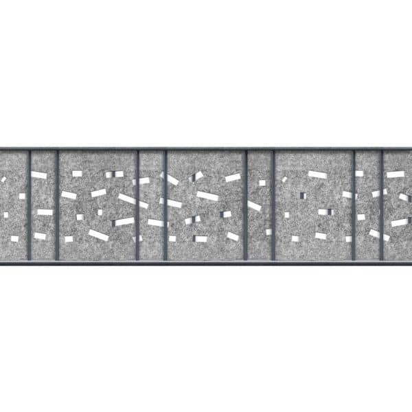 zaunzu Sichtschutz Design Vlies Criss Cross für Doppelstabmatten Hellgrau 2
