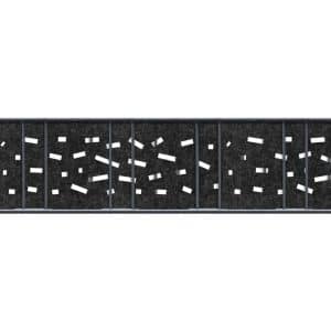 zaunzu Sichtschutz Design Vlies Criss Cross für Doppelstabmatten Schwarzgrau 2