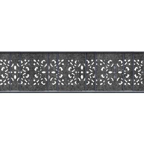zaunzu Sichtschutz Design Vlies Ornament für Doppelstabmatten Anthrazit 2