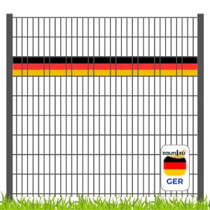 zaunzu Sichtschutz Deutschland für Doppelstabmatten Akzentstreifen