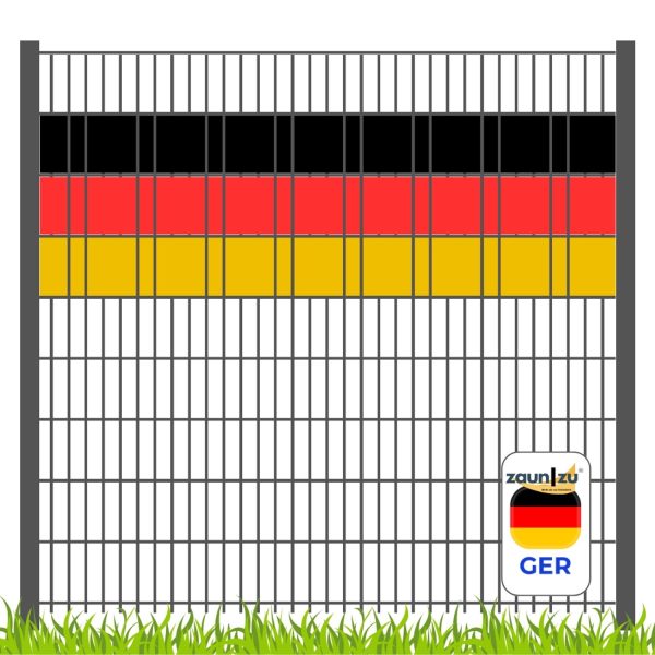 zaunzu Sichtschutz Deutschland für Doppelstabmatten Volle Streifenbreite