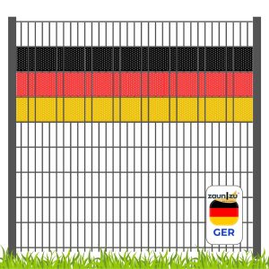 zaunzu Sichtschutz Deutschland für Doppelstabmatten Volle Streifenbreite GELOCHT