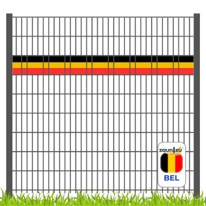 zaunzu Sichtschutz Fanartikel Belgien für Doppelstabmatten Akzentstreifen