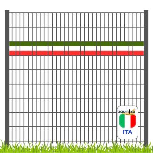 zaunzu Sichtschutz Fanartikel Italien für Doppelstabmatten Akzentstreifen