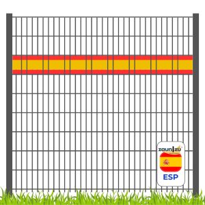 zaunzu Sichtschutz Fanartikel Spanien für Doppelstabmatten Akzentstreifen