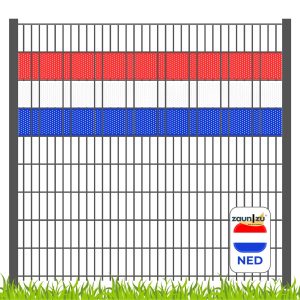 zaunzu Sichtschutz Fanartikel für Niederlande Doppelstabmatten Volle Streifenbreite GELOCHT