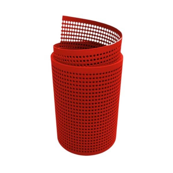 zaunzu Sichtschutz PP Premium gelocht 30 Prozent Streifen Rot 2