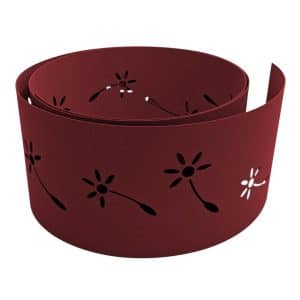 zaunzu Sichtschutz Premium Dekor Pusteblume Lasermuster Bordeauxrot 2
