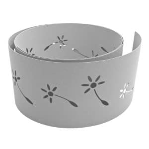 zaunzu Sichtschutz Premium Dekor Pusteblume Lasermuster Lichtgrau 2